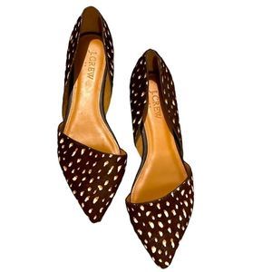 J. Crew Spotted Flat Calf Hair Flats-Size 7